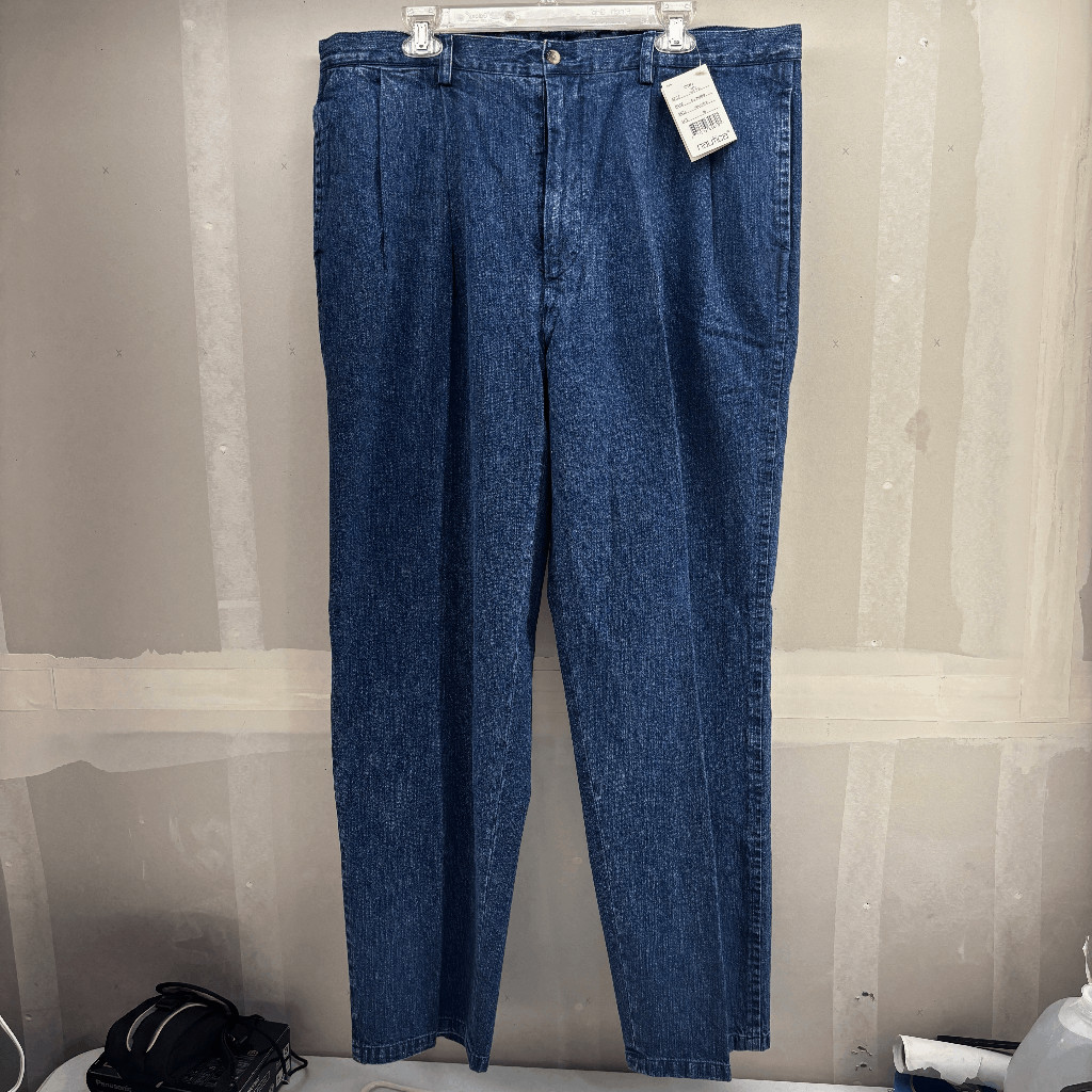 Vintage Nautica Pleated Keel Jens Mens Size 40x32L New Deadstock Pants Indigo