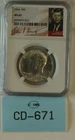 1964 50C KENNEDY SILVER HALF DOLLAR NGC MS65 BU UNC MS TYPE COIN CD-671