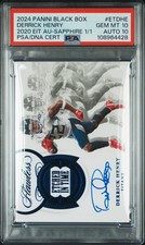 2024 Panini Black Box Derrick Henry 1/1 Flawless Auto PSA 10 GEM MT Auto 10