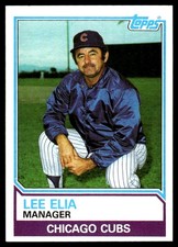 Lee Elia 1983 Topps #456 Chicago Cubs MLB READ FREE SHIPPING AutographDen