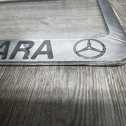 2 Mercedes Benz Santa Barbara CA Metal License Plate Holder Frame Chrome New - Picture 12 of 16