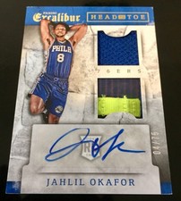 15/16 Excalibur Jahlil Okafor Autograph 4 Color Patch Head To Toe RC 4/75 76ers