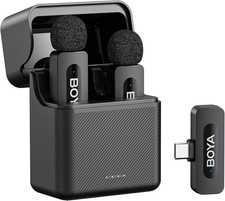 BOYA V30 Wireless Lavalier Microphone for iPhone/Android/PC/Laptop with USB-C...