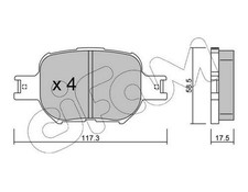CIFAM Bremsbeläge Satz Vorne Bremsklötze für TOYOTA CELICA (ZZT23) 822-614-0