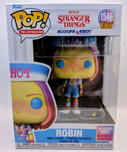 Funko Pop! Robin Scoops Ahoy Sherbert Surprise Stranger Things #1546 + Protector