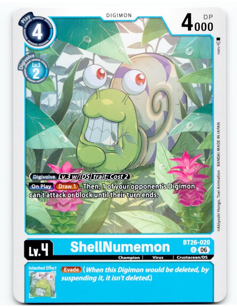 ShellNumemon BT26-020 U Uncommon Timeless Bonds Digimon 2026 Near Mint