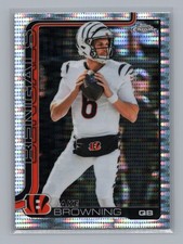 2025 Topps Chrome Jake Browning #63 Pulsar Refractor Cincinnati Bengals