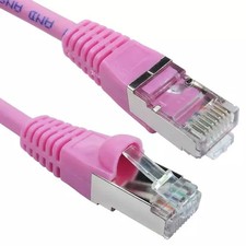 Cables Direct Cat6a, 15m networking cable Pink S/FTP (S-STP)