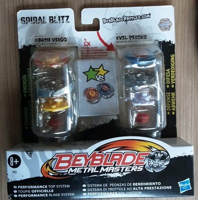 Beyblade 30521 Spiral Blitz Earth Virgo BB60A vs Evil Pisces B111 Ovp v. Hasbro