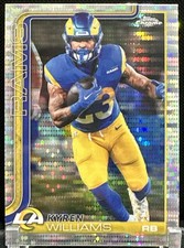 Kyren Williams 2025 Topps Chrome Pulsar Prism Refractor #168 Los Angeles Rams