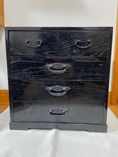 Cassettiera antica giapponese Tansu scatola in legno Showa retrò