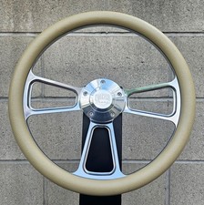 14 Wheel W Khaki Wrap Fs Horn Hub For 65-66 Chevy Olds Pontiac W Tilt