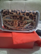 Diesel Women's Shoulder Bag Lepoard Print. NWT. Dust Bags And Box