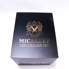 Micallef Robusto 5 x 52 Empty Wood Cigar Box 6" x 4.75" x 4.5"