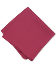Alfani Solid Silk Pocket Square Men's One Size Burgundy