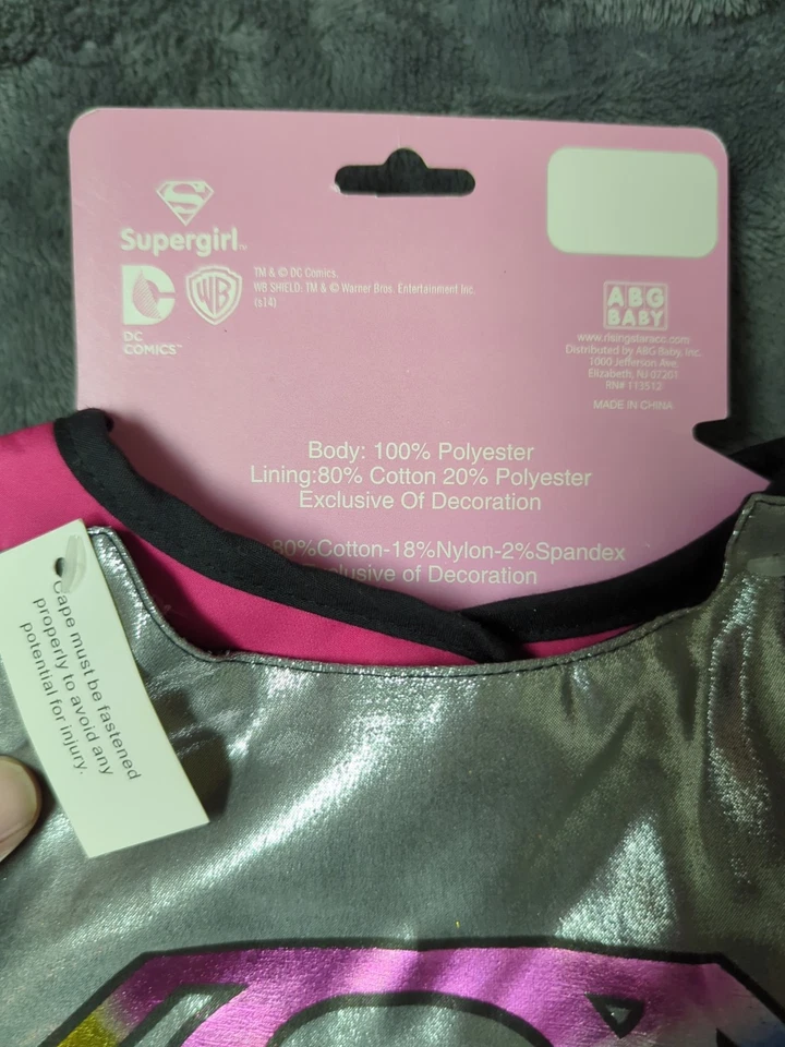 DC Supergirl Bebé Con Capa Babero y Botín Conjunto Recién Nacido Bebé Niña Nuevo Foto 4 de 4