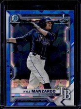 2021 Bowman Draft Sapphire Kyle Manzardo Chrome 1st Prospect #BDC-191 Rays