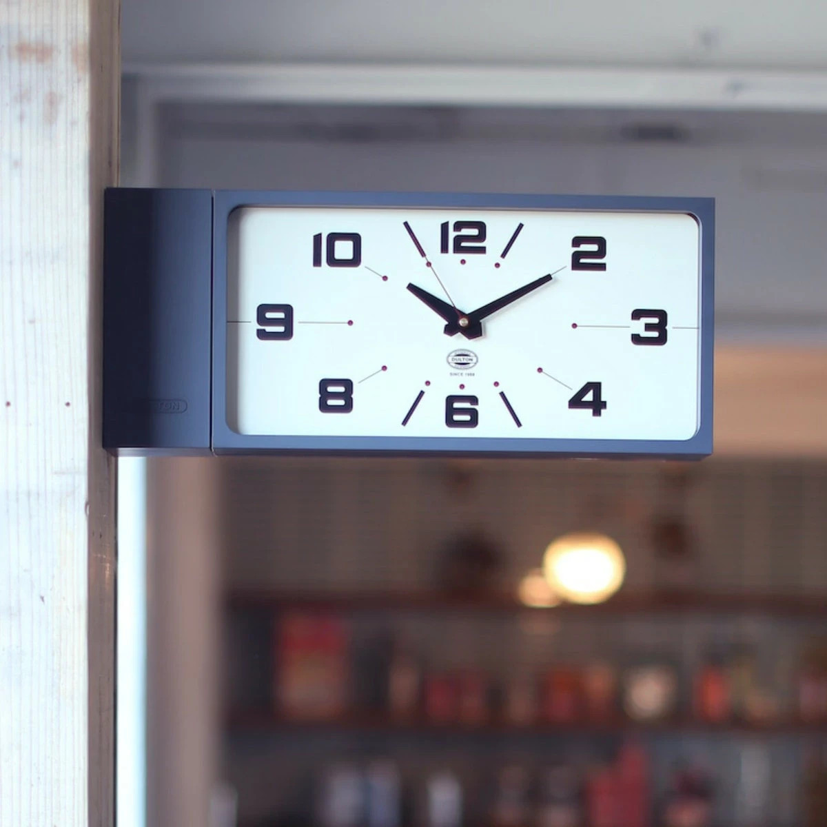 ダルトン　DOUBLE FACE CLOCK RECTANGLE GRAY Dulton Double Face Clock Rectangle H21-0362 Gray Wall Display US