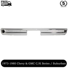 Rear Step Bumper Face Bar Chrome For 1973-1980 Chevy Gmc Ck Series Suburban