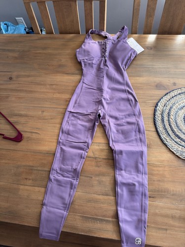 Bombshell Sportswear Laced Bodysuit- Violet Frost - Small