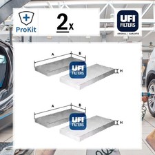 2x ORIGINAL® Ufi Filter, Innenraumluft für BMW 5 Touring 5 6 6 Cabriolet