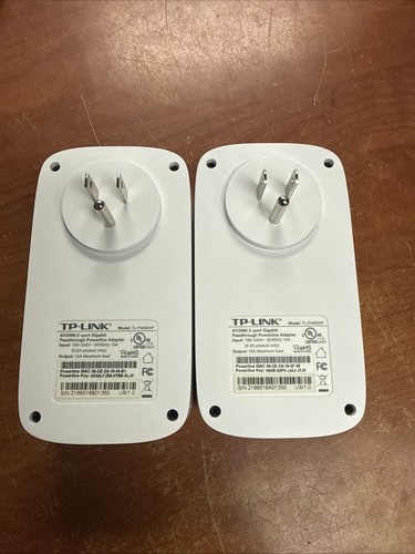 (2) TP-Link AV2000 2-port Gigabit Powerline Network Adapter  TL-PA9020P UNTESTED