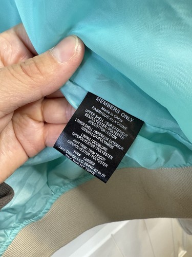 Bomber giacca a vento solo membri donna taglia M blu kaki colorblock nuovo con etichetta - Foto 12 di 13
