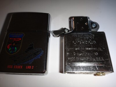 ジッポーUSS Essex(LHD-2) Year 2010 Zippo Lighter US Navy USS ESSEX LHD-2 + Box