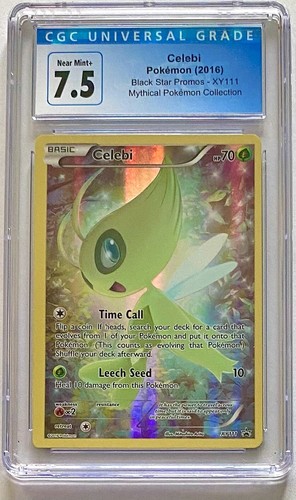 2016 Pokemon CGC 7.5 Near Mint + Black Star Promo XY111 Full Art Celebi