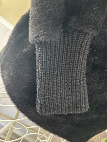 Maglione maglione sci donna vintage MOD Panda Shag olimpico originale nero peluche - Foto 2 di 6