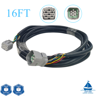#ad Outboard MAIN Wiring Harness EXTENSION For HONDA 20PIN 5M 16FT For 24800 ZZ5 A22 $115.15