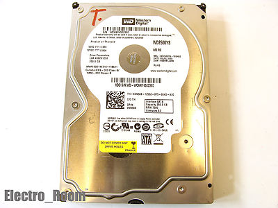 *2-LOT* WD 250gb Western Digital Hard Drive 16MB 7200rpm SATA 3.5/" WD2500YS