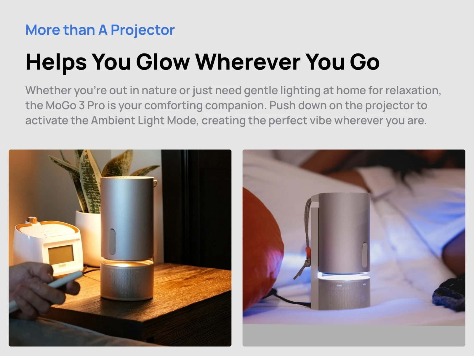 XGIMI MoGo 3 Pro 1080P Portable Projector 450 ISO Lumens, Google