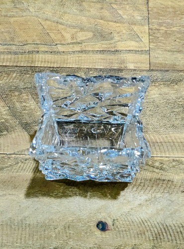 Rosenthal Studio Line Crystal Glass Bag Vase Germany Signed 4" Tall Candle - Picture 4 of 6