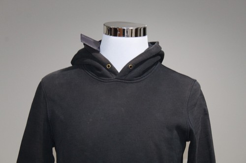 Prada hoodie logo Mens Jumper Sweatshirt Washed Out Black french terry Small - Picture 5 of 20
