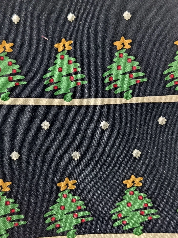Corbata de seda Ketch árbol de Navidad copo de nieve invierno vacaciones novedad Foto 2 de 4