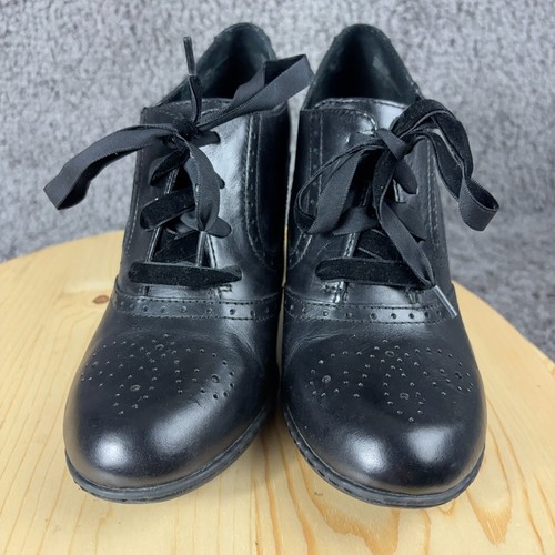 BOC Oxford-Schuh Born Concept Damengröße 9 schwarz Leder hoher Absatz Shooties - Bild 2 von 10