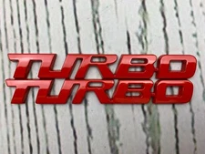 3D Turbo Premium Car Side Fender Rear Trunk Emblem Alloy Badge Decals Sticker