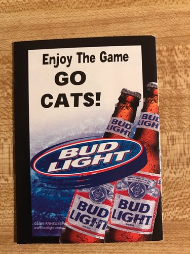 1999-00 Borders Cats Hockey Spielplan gesponsert von Bud Light - Bild 2 von 2