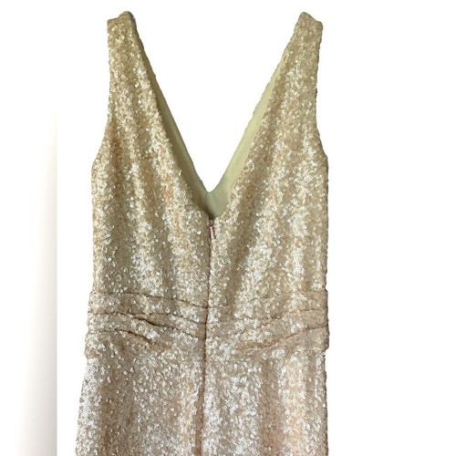Sorella Vita Gold Sequin Formal Gown, Size 6, Wedding, Bride, Bridesmaid, Bling - Picture 5 of 8