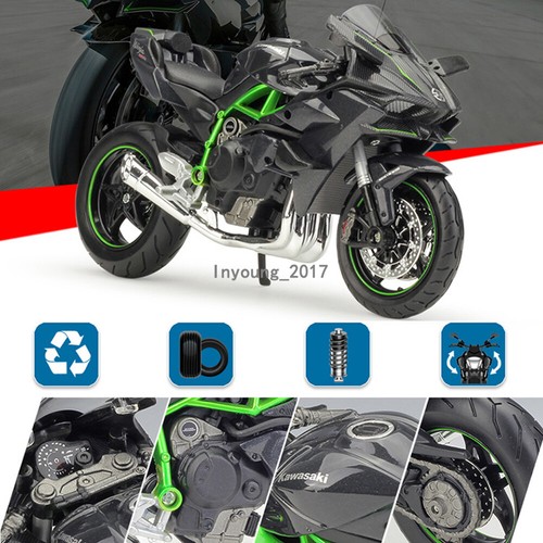 1:12 Kawasaki Ninja H2R 2015 Motorcycle Model Diecast Motorbike Model Toy Gifts - Picture 9 of 9