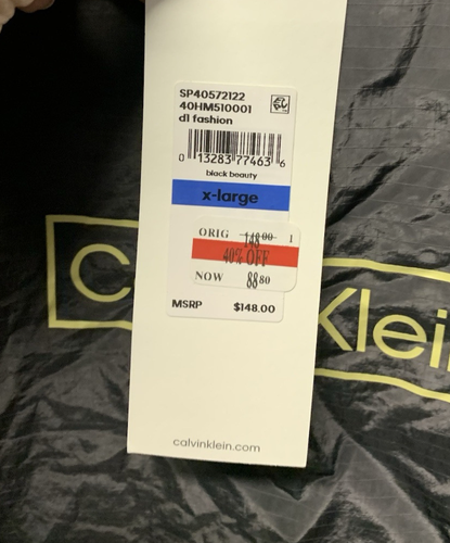 Calvin Klein NEW Men's Black Vented Windbreaker XL $148 - Picture 3 of 4
