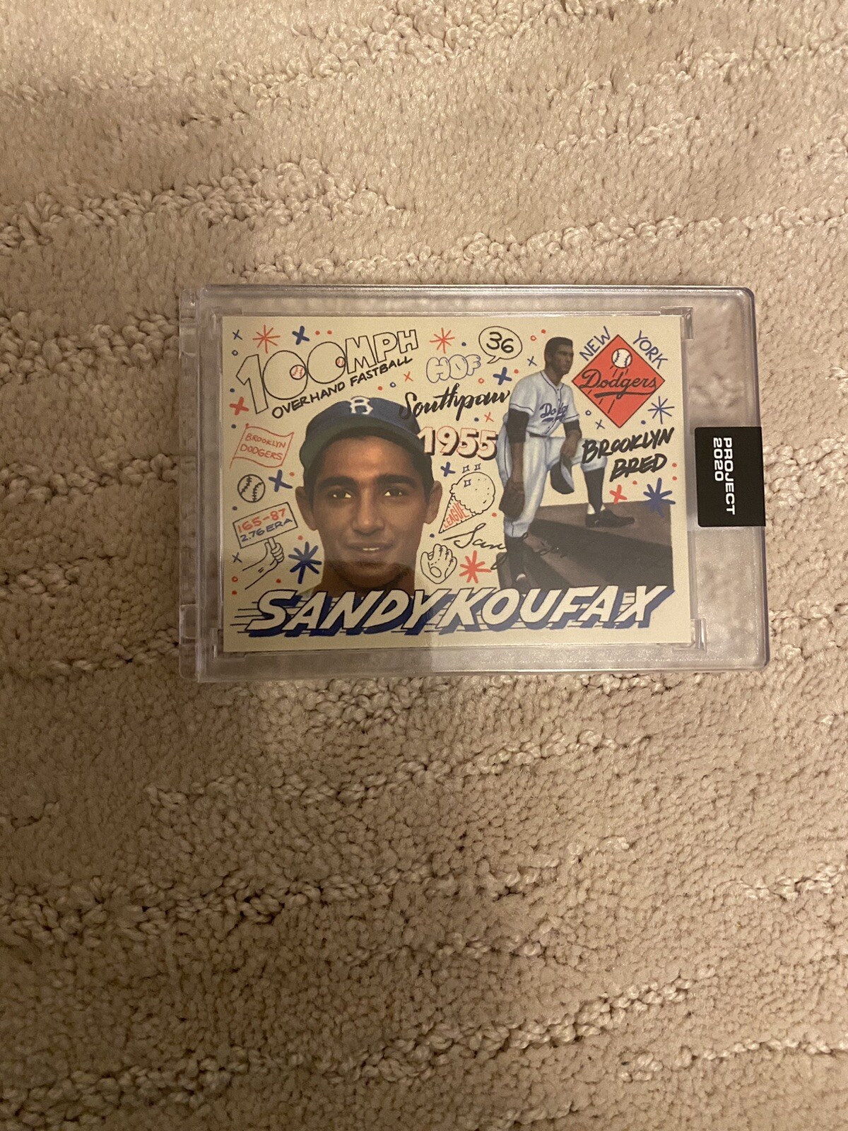 TOPPS PROJECT 2020 BASEBALL SANDY KOUFAX 1955 TOPPS CARD # 204 BY SOPHIA CHANG