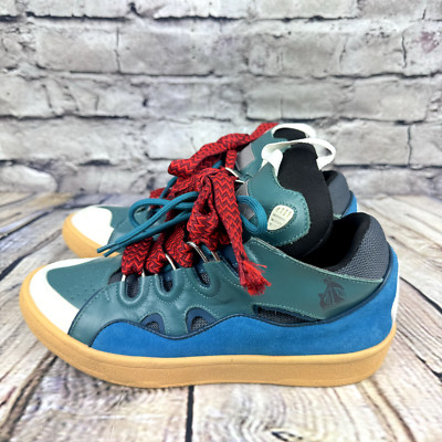 【関税&送料込】Lanvin Paris Curb EU Size 40 - Lanvin Paris Curb Sneaker Blue/Green with Red