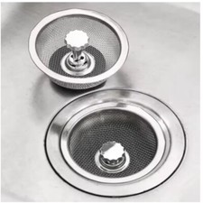 Kitchen Stainless Steel Round Shape Mesh Screen Sink Strainer Filter Drain