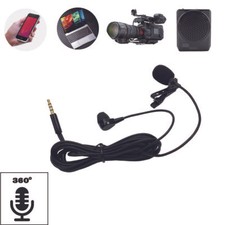 AUX 3CH Hands-free Wire Clip-on Earphone Lavalier Microphone Recording Video MIC