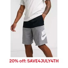 New With Tags Men's Nike Athletic Gym Alumni Muscle Logo Shorts Joggers Black