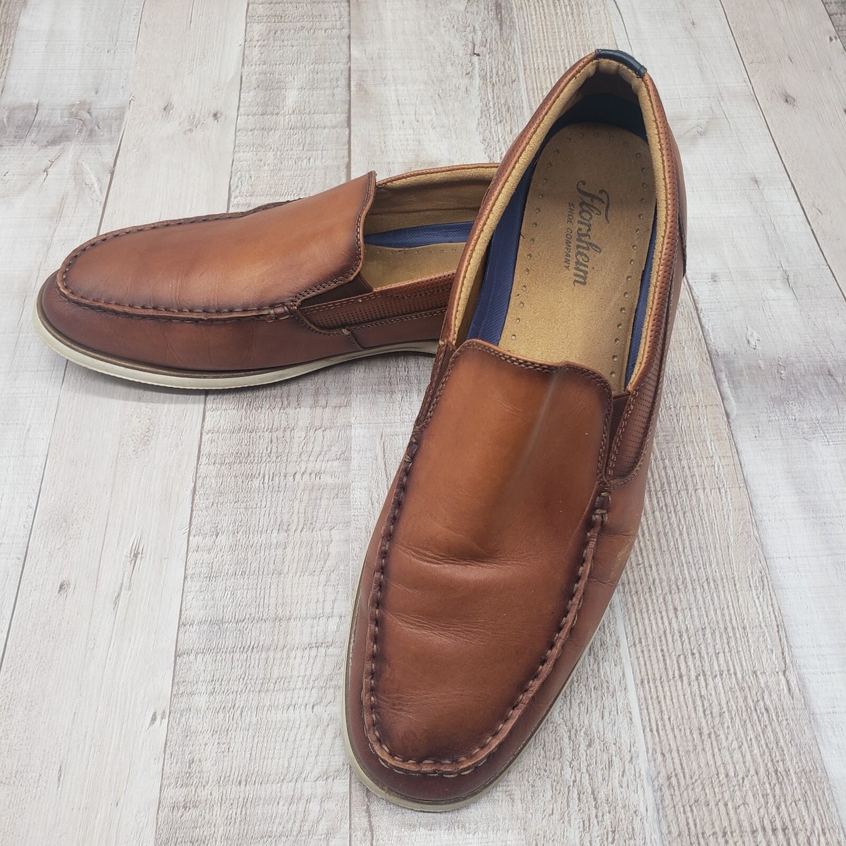 Atlantic Works　Venetian Moccasin　モカシン Florsheim Atlantic Venetian Mens Cognac Loafers 13316-221