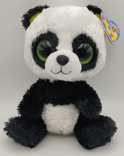 TY Beanie Boo Bamboo L'Orso Panda con Etichette Viola 2011
