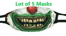 (5) Universal Studios Halloween Horror Nights Jack The Clown Face Mask Sealed